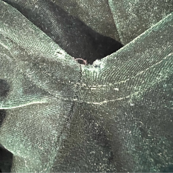 ROMAN KEFLAY VINTAGE OLIVE GREEN STRETCH VELVET - Picture 11 of 12